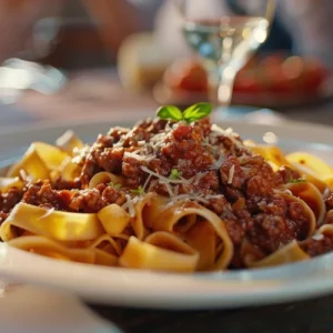 Pasta with Beef Ragu Sauce